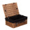 (Red Lining) 36cm Double Steamed Willow Wicker Picnic Basket 5