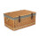 (Grey) 62cm Roped Handled Buff Willow Wicker Picnic Basket 6