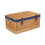 (Grey) 62cm Roped Handled Buff Willow Wicker Picnic Basket 9