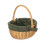 (Red Checked) Full Buff Willow Childs Oval Wicker Shopping Basket 10