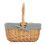 (Red Checked) Full Buff Willow Childs Oval Wicker Shopping Basket 16