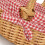 (Red Checked) Full Buff Willow Childs Oval Wicker Shopping Basket 21