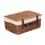 (Red Lining) 40cm Double Steamed Wicker Picnic Basket 1