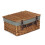 (Black Lining) 40cm Double Steamed Wicker Picnic Basket 1