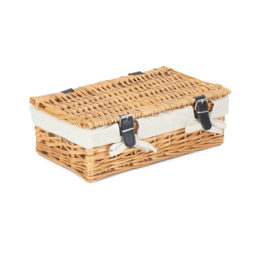 (White) 34cm Split Willow Wicker Packaging Basket 2