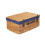 (Blue) 55cm Buff Willow Wicker Picnic Basket 8