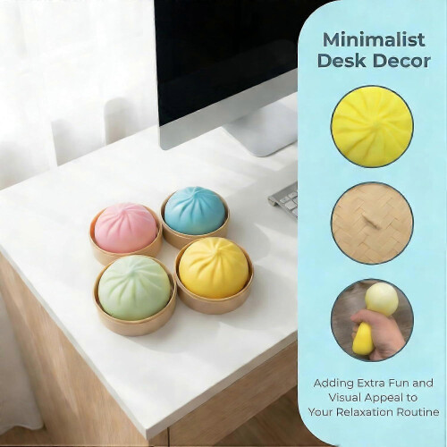 2PCS Squishy Dumpling Mystery Dumpling Squishy, Dumplings Toy for Stress Relief,_M 1