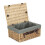 (Blue) 41cm Buff Willow Wicker Picnic Basket 10