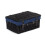 (Blue) 41cm Black Painted Willow Picnic Basket with Cotton Lining 8