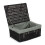 (Blue) 41cm Black Painted Willow Picnic Basket with Cotton Lining 10