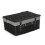(White) 41cm Black Painted Willow Picnic Basket with Cotton Lining 11