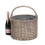 Wicker Round Grey Chiller Picnic Basket 6