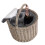 Wicker Round Grey Chiller Picnic Basket 7