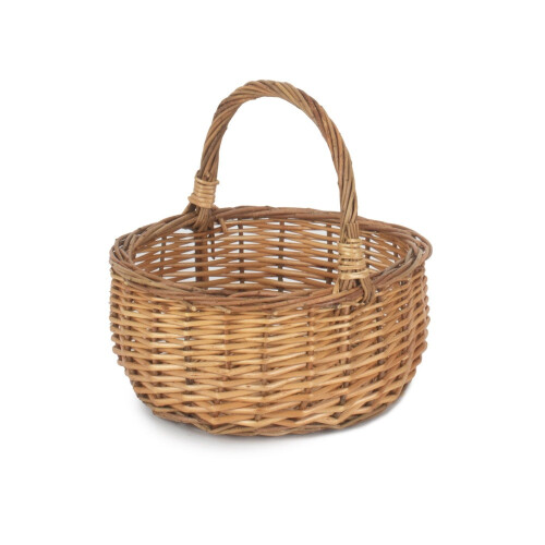 Two Tone Willow Mini Wicker Shopping Basket 1