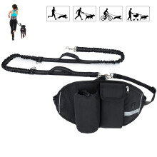 Nueva correa manos libres para perros, amortiguadora y cómoda, con costuras reflectantes, perfecta para correr, trotar y pasear, color