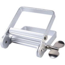 Rodillo exprimidor de tubo de pasta de dientes de metal, máxima extracción de contenido para cosméticos en crema, pintura, plata_M