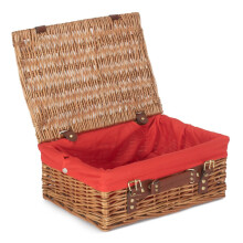 (Black) 35cm Light Steamed Wicker Picnic Basket