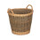 Small Unpeeled Hessian Lined Wicker Log Basket 2