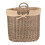 Hessian Lined Oval Wicker Log Basket 3
