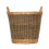 Small Unpeeled Hessian Lined Wicker Log Basket 4
