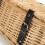 (Black) 36cm Buff Wicker Empty Picnic Basket 6