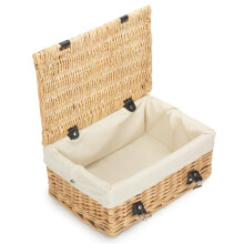 (Unlined) 36cm Buff Wicker Empty Picnic Basket