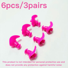 6PCS Soft, Waterproof Reusable Earplugs- Comfort Fit Swimming and Home Use, Classic Texture Design