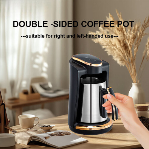 (Plastic Cup Version, US Standard) European Stainless Steel Coffee Maker, Constant Temp Auto Heating Brew Pot 2