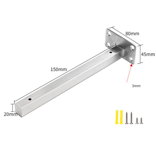 Brushed Stainless Steel Shelf Bracket  M 1