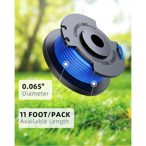 9er-Pack Trimmerspulen mit 2 Schutzkappen für RYOBI-Drahtschneider MultiColor 1