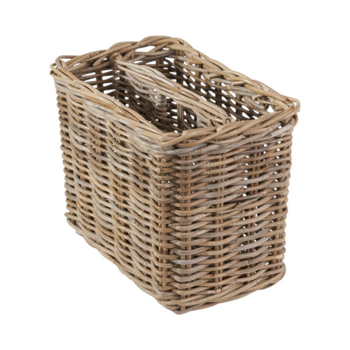 Grey Kubu Rattan Magazine Basket 1
