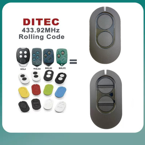 (2 keys) DITEC Entrematic ZEN 2 ZEN4 Garage Door Remote 433MHz Rolling Code 1
