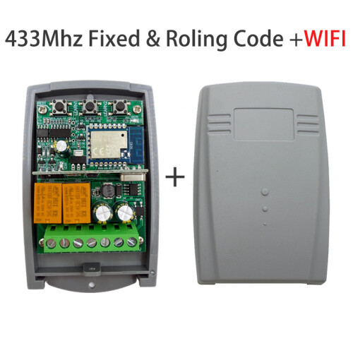 (AC/DC7-32V) For Tuya WiFi Zigbee Wide Voltage Rolling Code 2CH Garage Door Receiver 433.92MHz 2