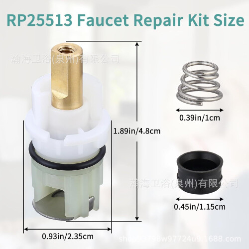 (Black two-pack) DELTA RP25513 Faucet Stem Assembly Replacement Kit 2