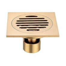 Square Brass Shower Drain Stainless Steel Square Odor Proof Floor Drain For Bathroom Large Caliber_M