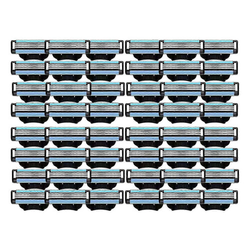 48PCS Razor Refills Compatible with Mach 3, Manual Replacement Blades for Men_M
