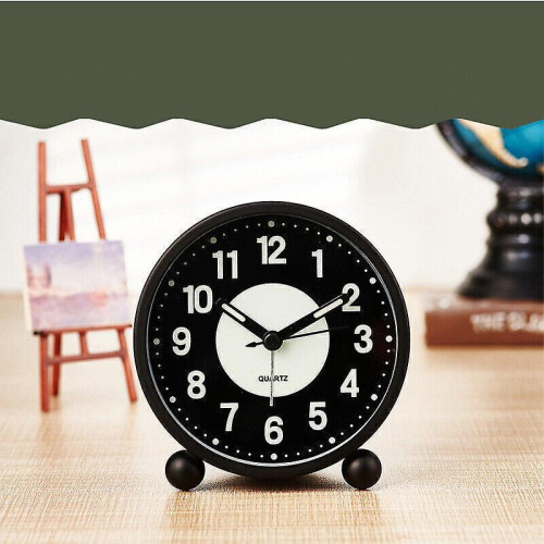 Bedside Luminous Alarm Clock Quiet Non Ticking with Light Nightlight Clock_M 1