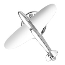 Spilla da colletto originale con design a forma di aereo, compatibile con la giacca._M