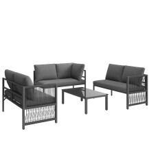 Garden furniture set for 5-6 people,gray