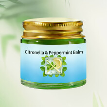 Novo bálsamo de citronela com infusão de hortelã-pimenta – pequeno e fácil de transportar, perfeito para viagens e atividades ao ar livre
