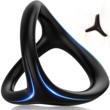 Anillo de silicona Adorime 3 en 1, masajeador personal ultrasuave, elástico, ergonómico y cómodo para el bienestar de los hombres.