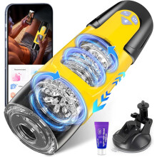 Automatische persoonlijke massager met slimme app-bediening, 7 stuw- en rotatiestanden, AI-synchronisatie, oplaadbaar, afneembare hoes, ergo