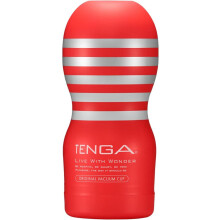 Original Vacuum Cup Disposable Personal Massager Pre Lubricated Air Control Design 5.8 Inch Depth Made in Japan Red