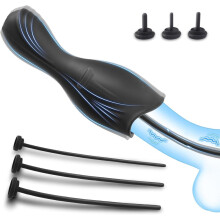 Set massaggiatore personale multifunzione con 6 punte intercambiabili, 10 modalità, ricaricabile, impermeabile, in silicone, ergonomico, dis