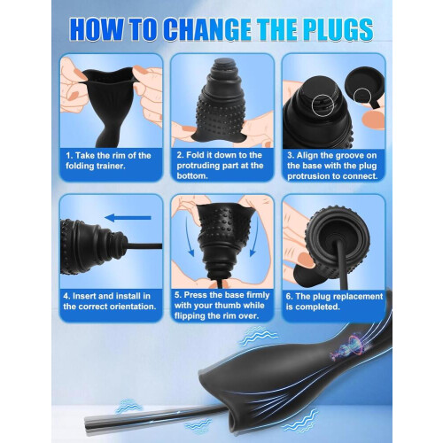 Multi Function Personal Massager Set 6 PCS Interchangeable Tips 10 Modes Rechargeable Waterproof Silicone Ergonomic Wellness Device 2