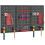 Homcom HOMCOM 28 Pcs Wall-Mounted Pegboard with Hooks and Storage Shelves 2