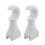2Pcs Wall Mount White Wood Curtain Rod Support Brackets for Indoor Use 1