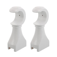 2Pcs Solid Wood Curtain Rod Brackets Wall Mount Holders
