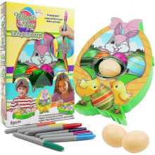 Mașină de decorat ouă de Paște, mașină de decorat ouă de Paște, cu baterii, cu 8 markere colorate, non-toxice, jucărie de Paște pe