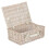 (Unlined) 36cm White Wash Willow Wicker Picnic Basket 1